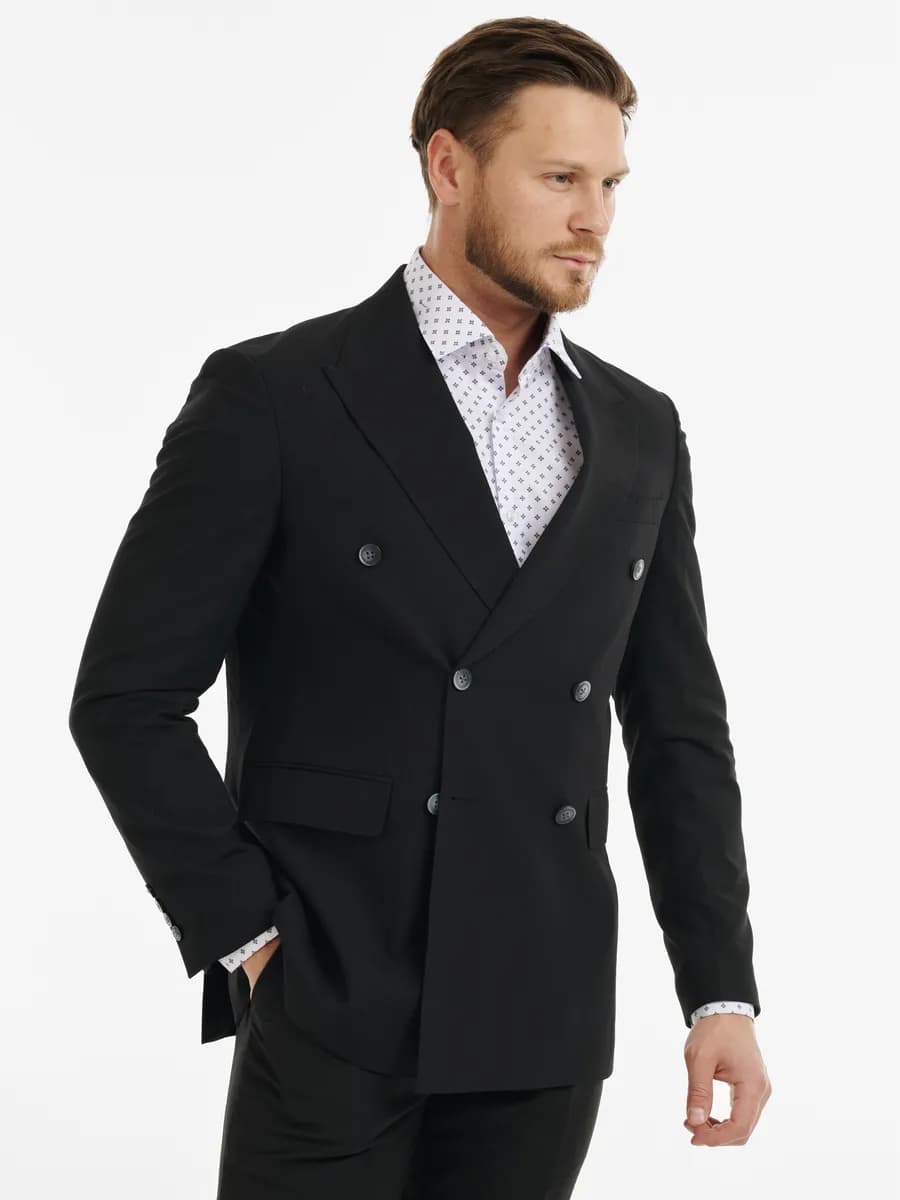 Двубортный пиджак мужской классический