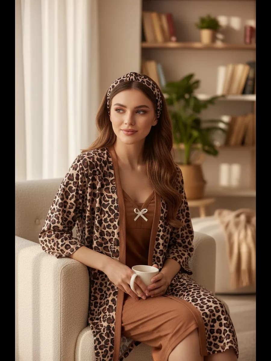 Пижама халат с ночной сорочкой