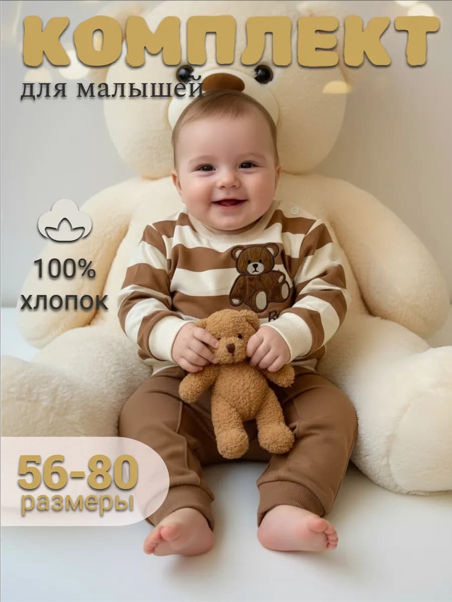 Костюм трикотажный для новорожденных мальчиков девочек