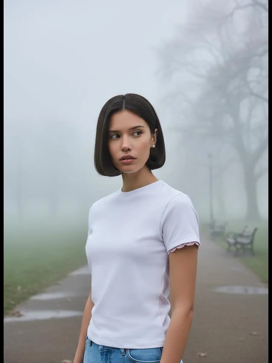 Короткая футболка с кружевом