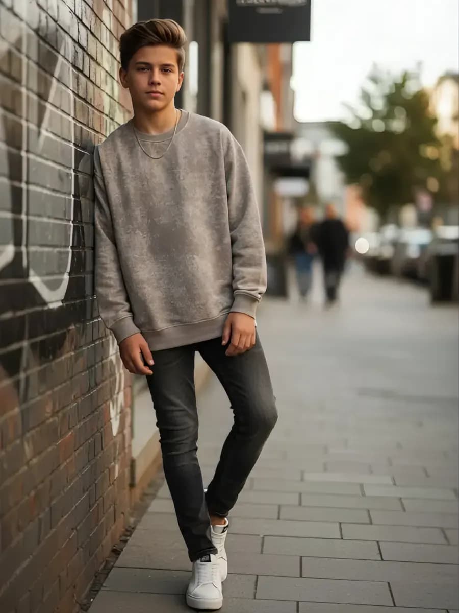 Свитшот варенка подростковый оверсайз для мальчика