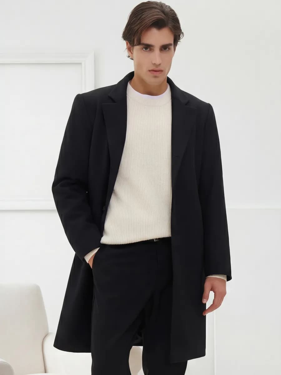 Пальто демисезонное длинное