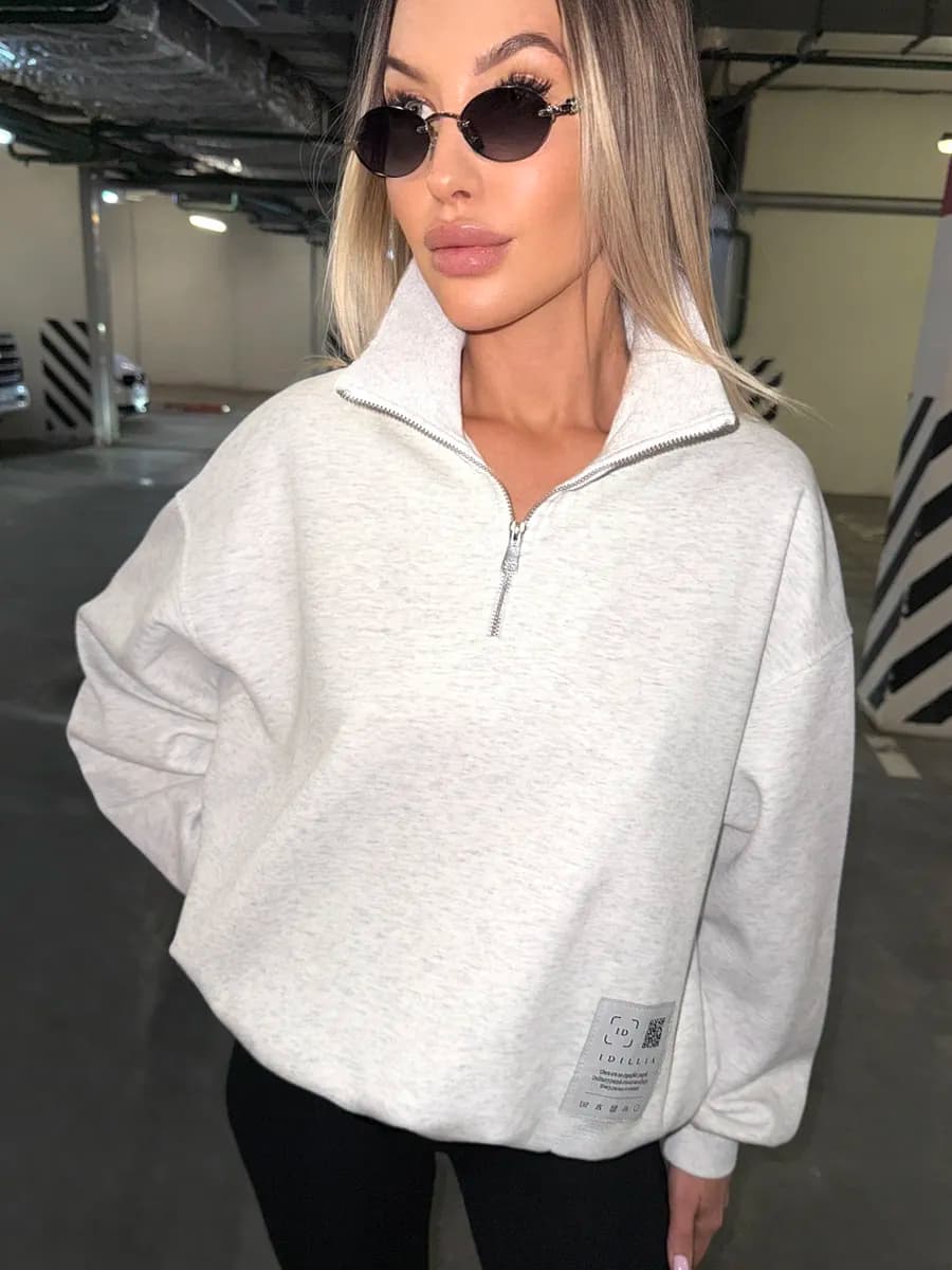 Свитшот оверсайз с начесом