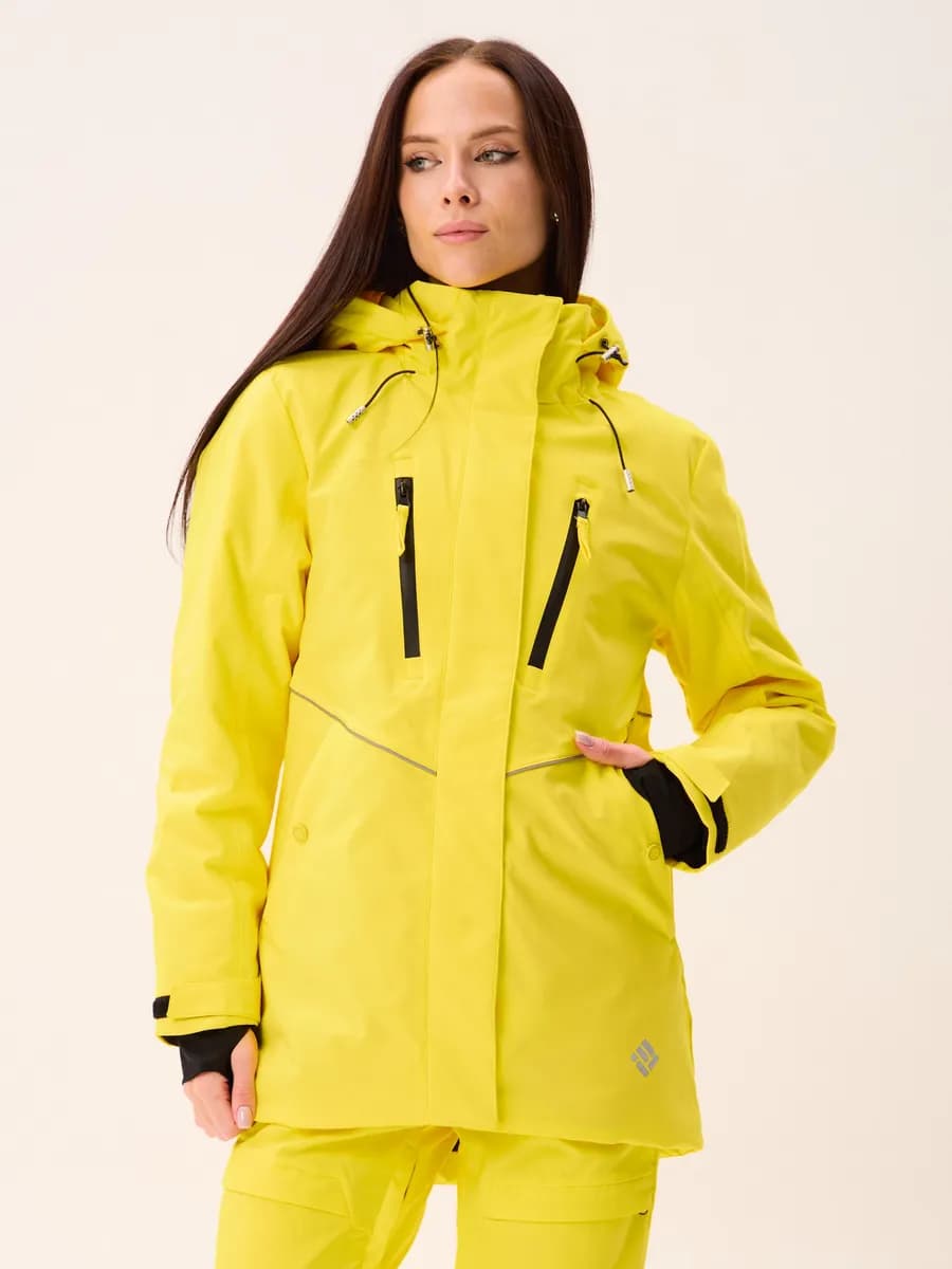 Куртка мембранная горнолыжная с капюшоном