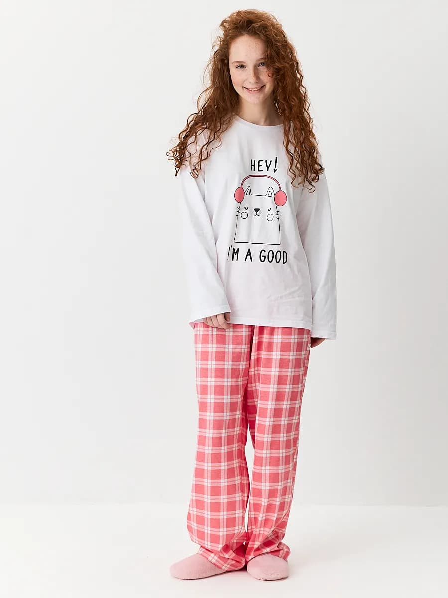 Пижама оверсайз со штанами хлопок 100%