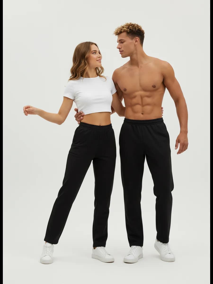 Брюки мужские спортивные прямые штаны начес