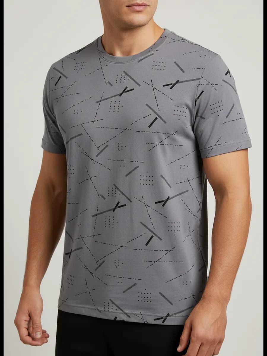 Футболка базовая хлопок с принтом