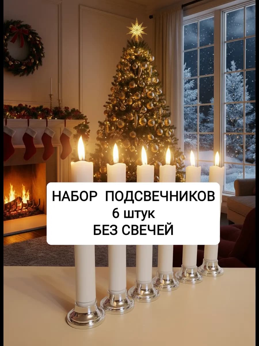 Подсвечники. Набор подставок для свечей 6 шт