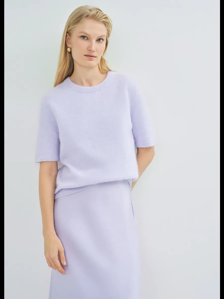 Джемпер вязаный с коротким рукавом