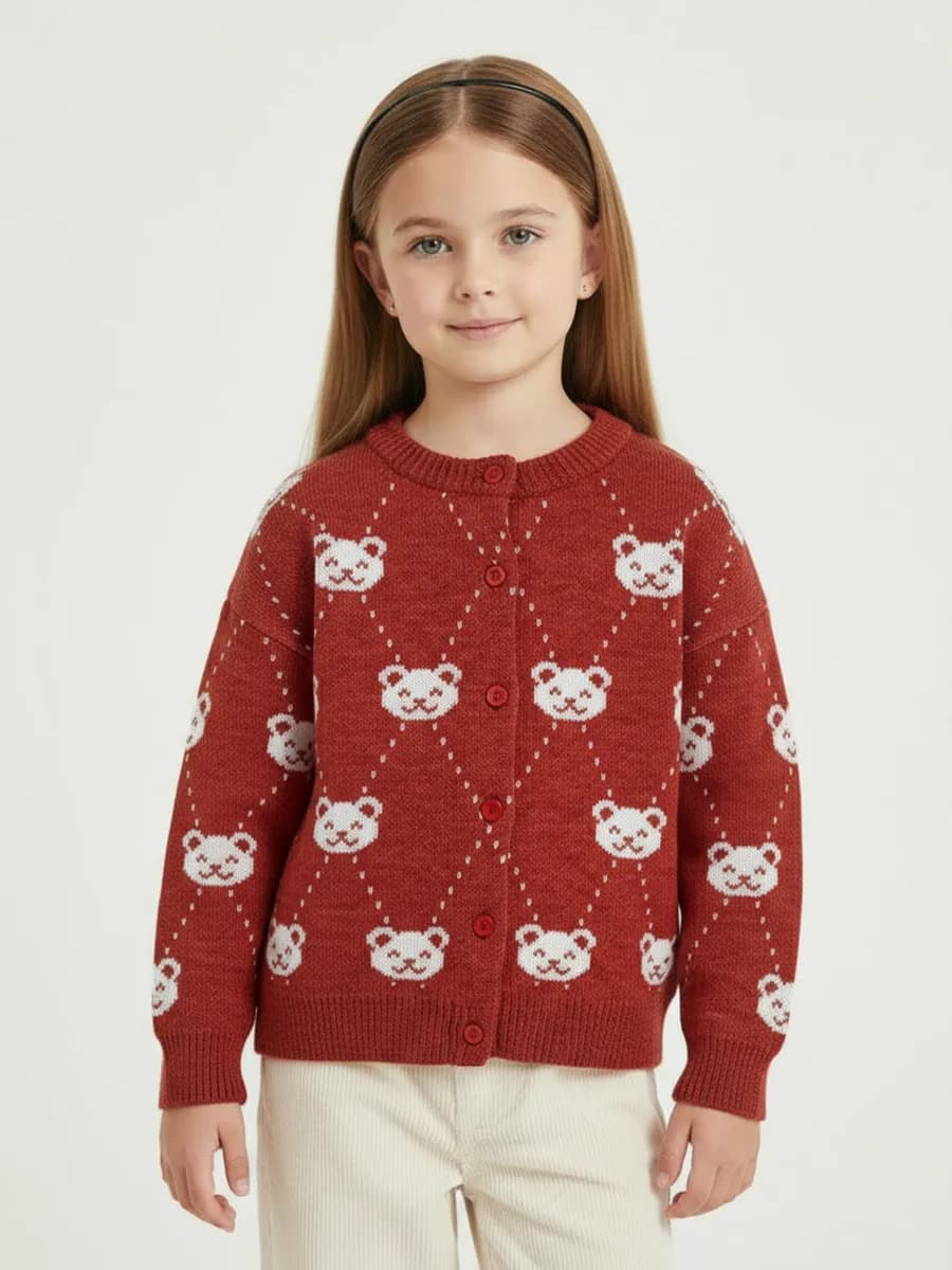 Кардиган вязаный на пуговицах в садик