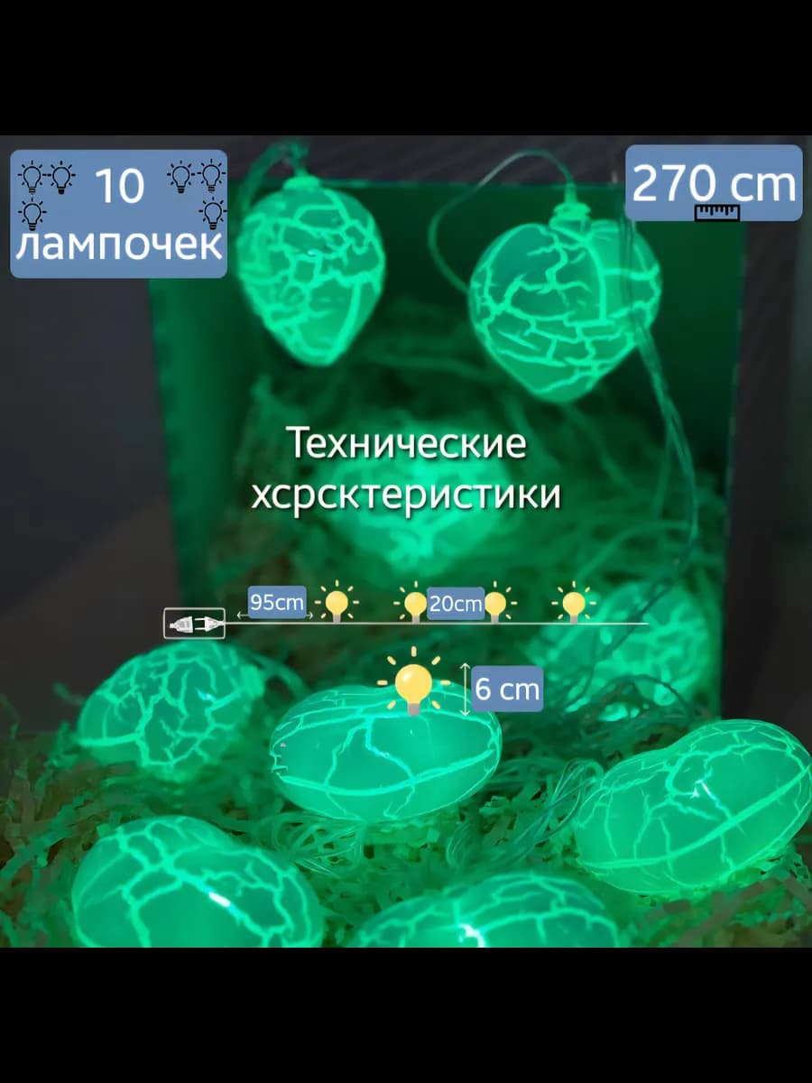 Электрогирлянда интерьерная Светодиодная