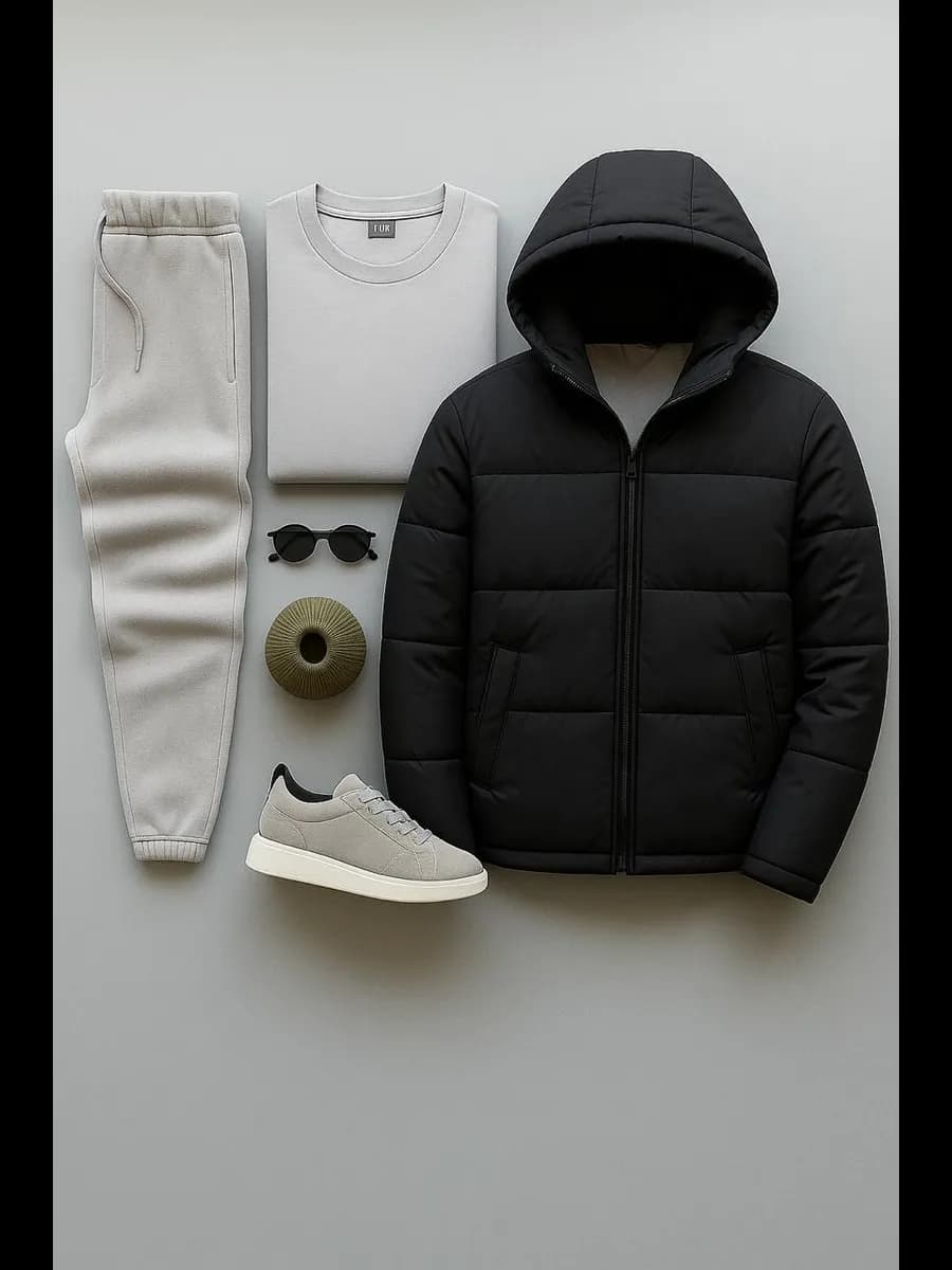 Куртка пуховик зимний теплый короткий оверсайз