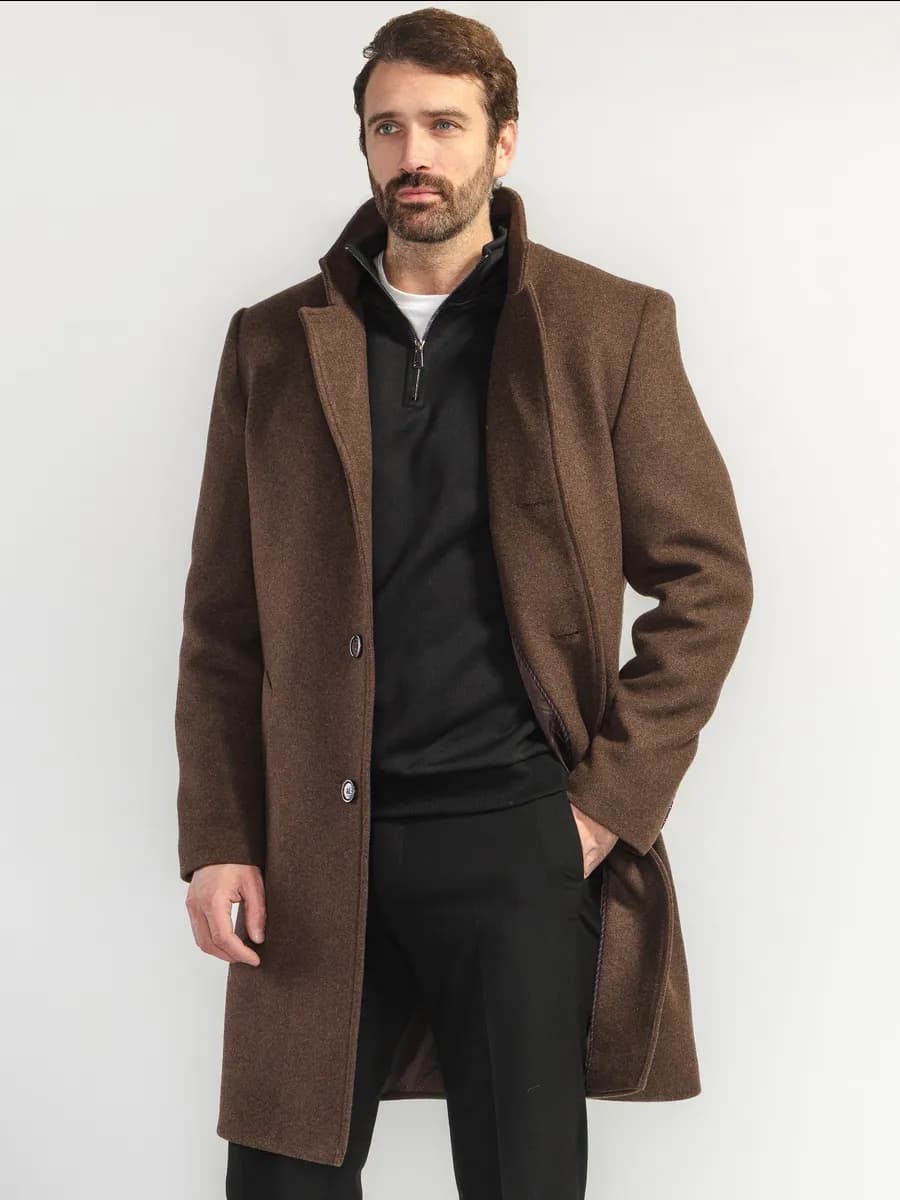 Пальто демисезонное длинное