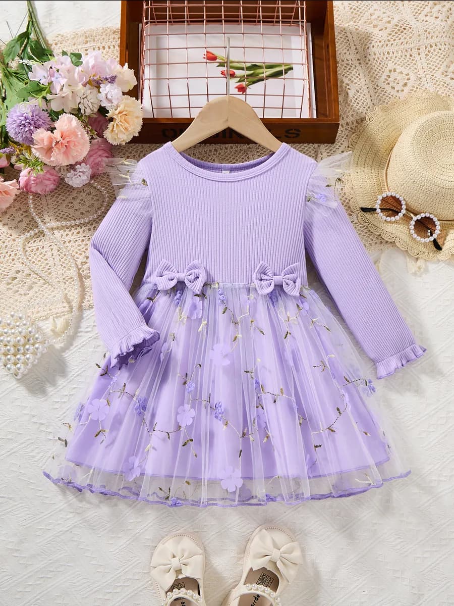 Платье нарядное праздничное в садик с длинным рукавом