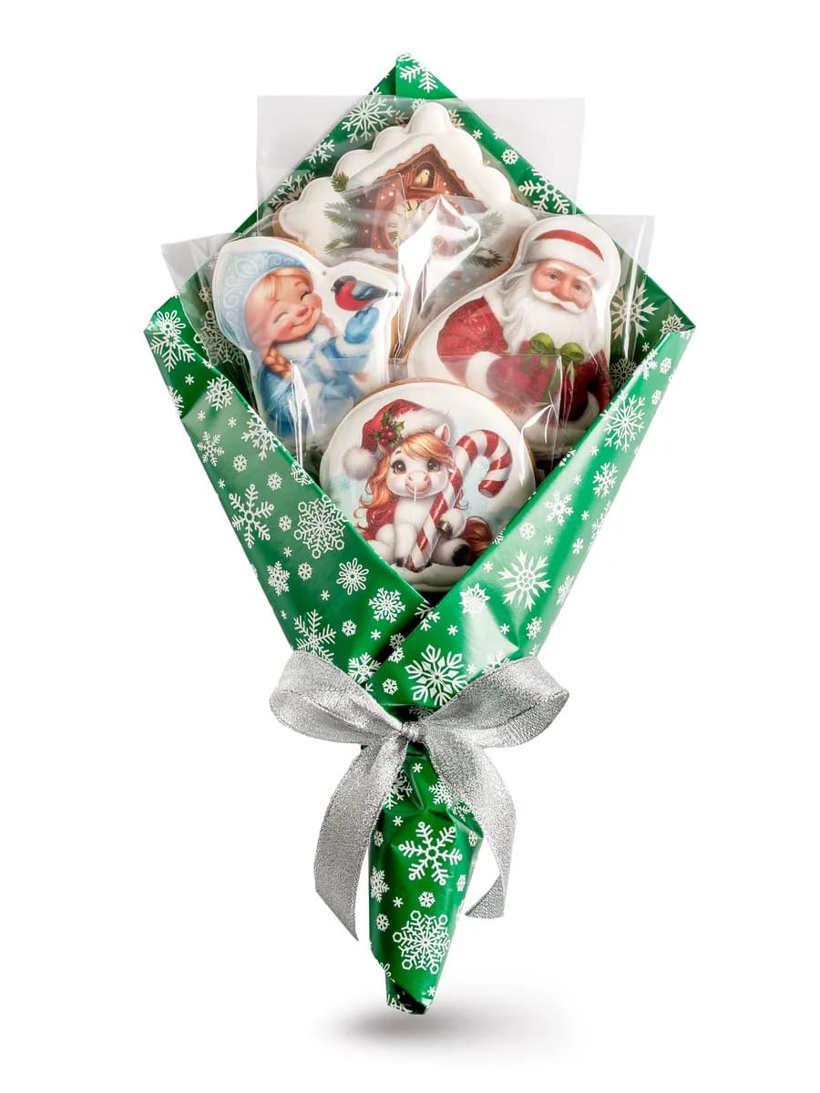 Букет из пряников новогодний