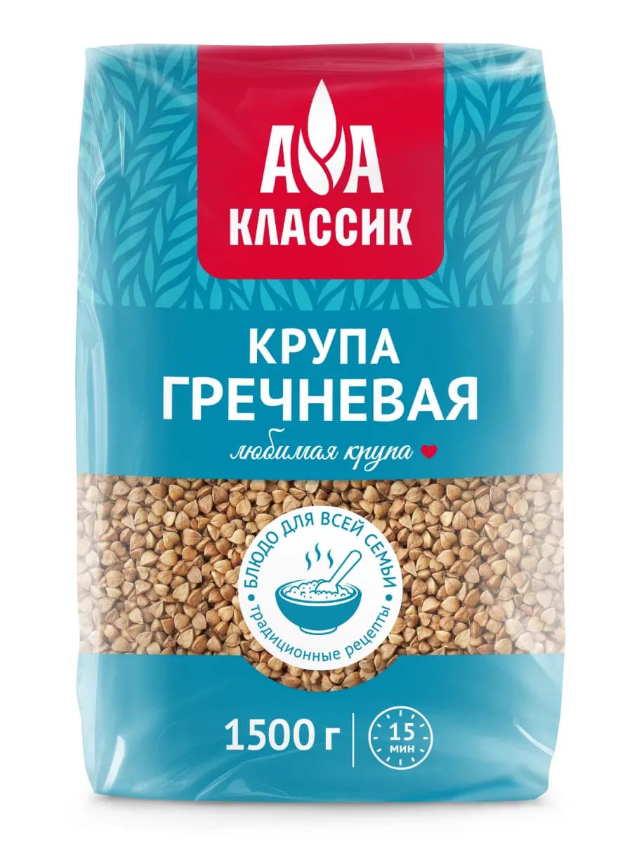 Гречневая крупа ядрица Классик 1.5 кг