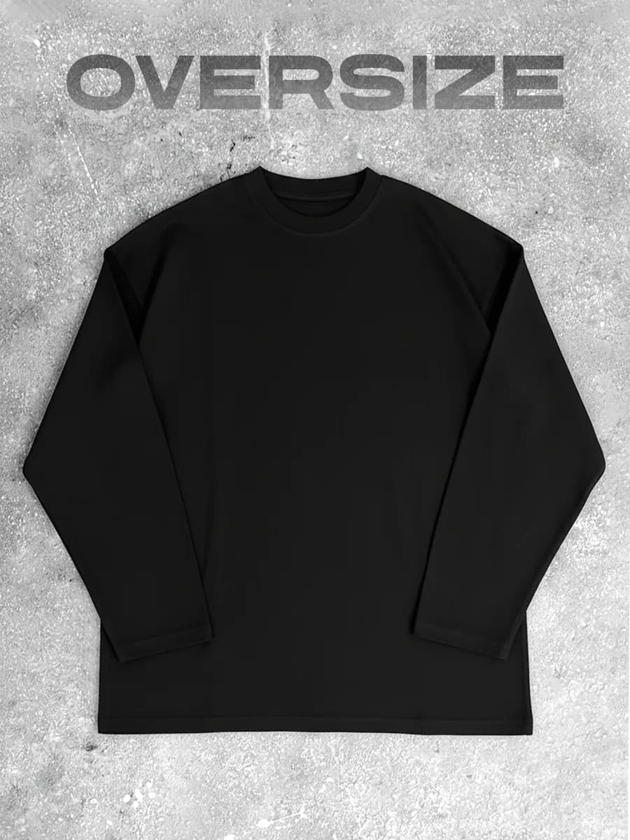 Лонгслив оверсайз черный