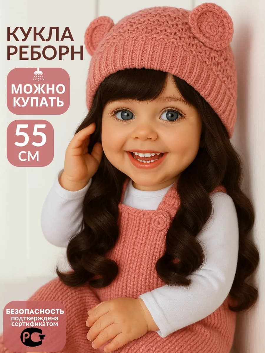 Кукла reborn силиконовая большая 55 см