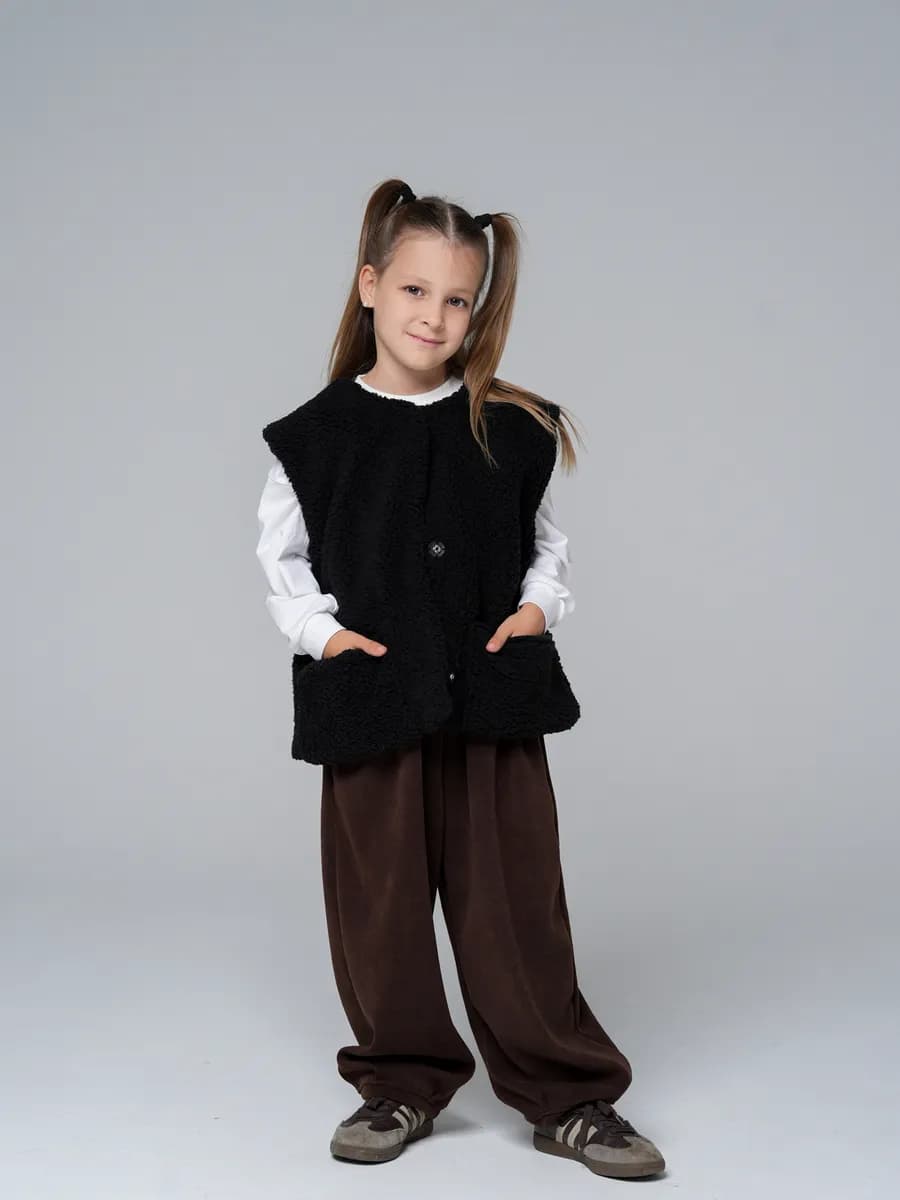 Жилет безрукавка детская плюшевая