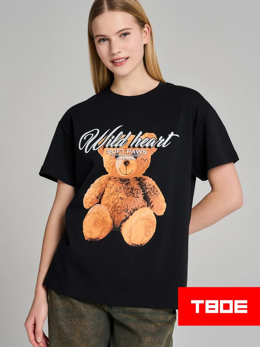 Футболка оверсайз с принтом