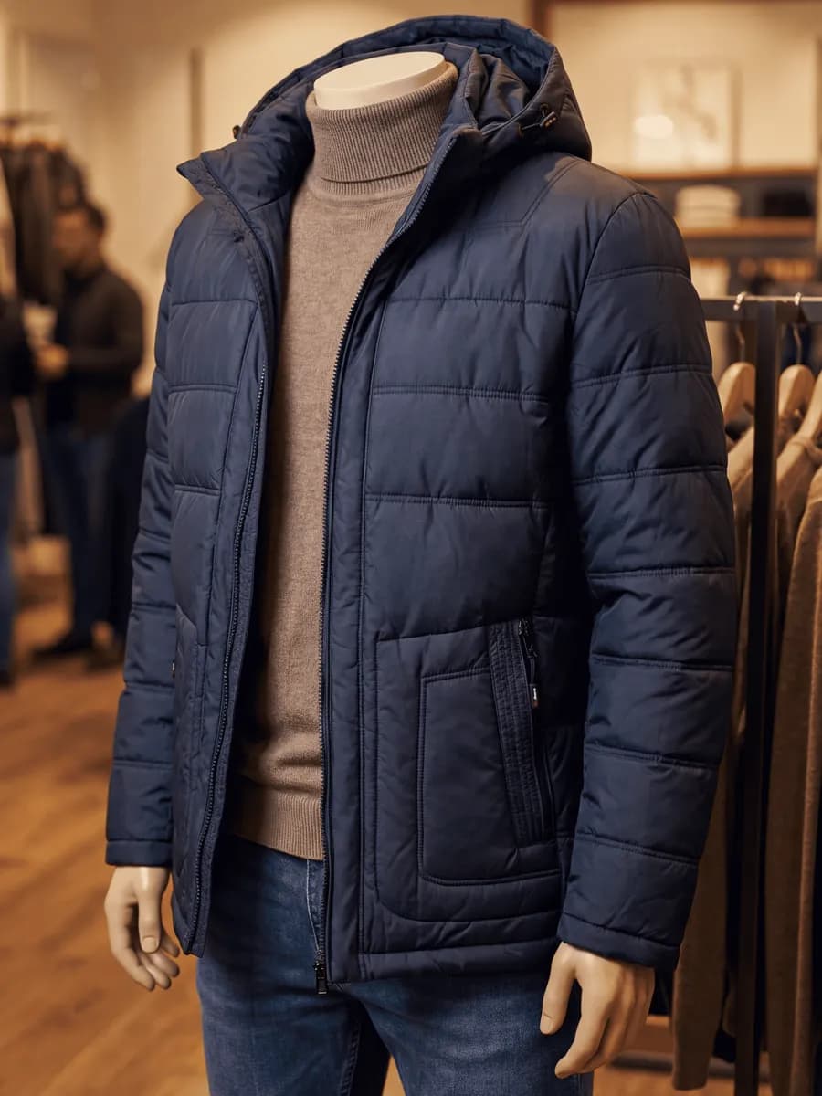 Куртка демисезонная с капюшоном утепленная