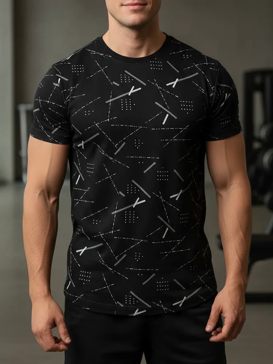 Футболка базовая хлопок с принтом