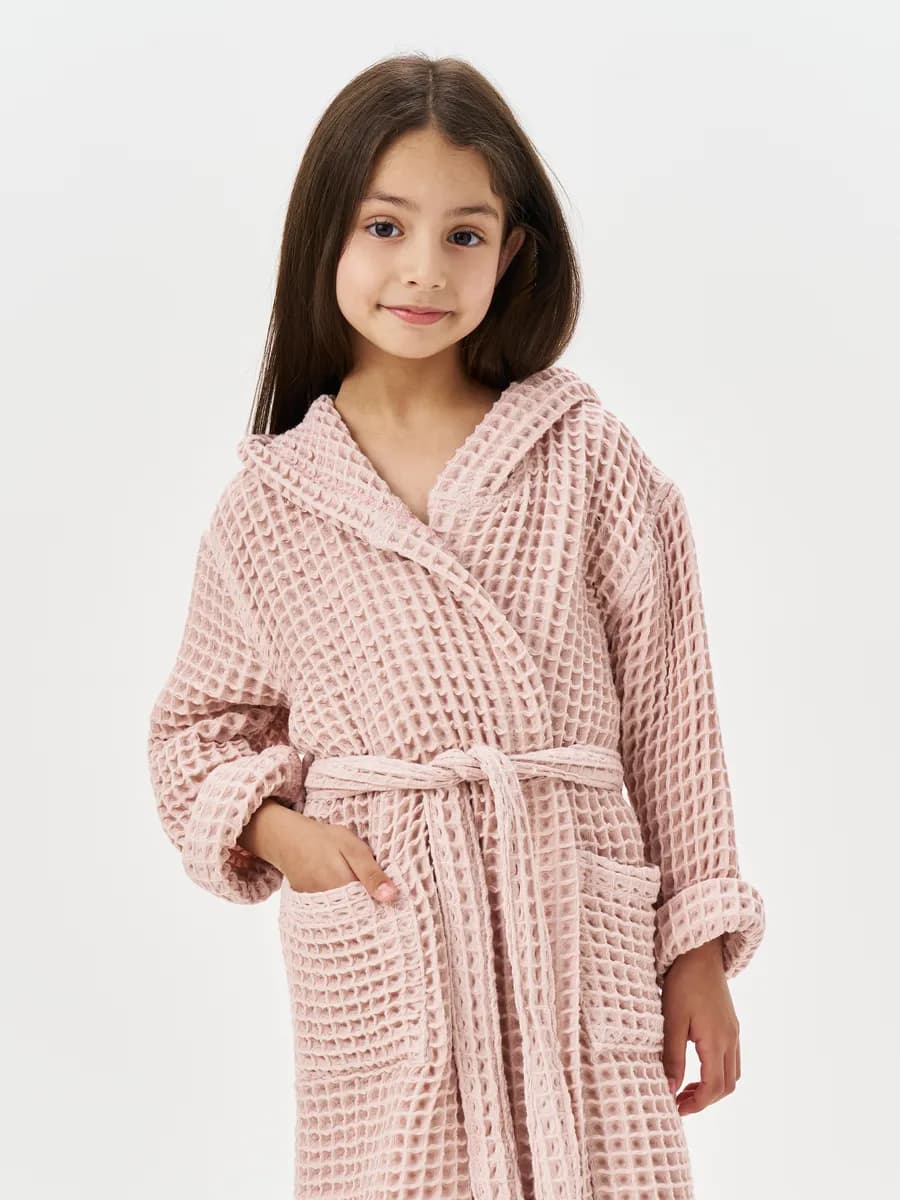 Вафельный халат для девочек