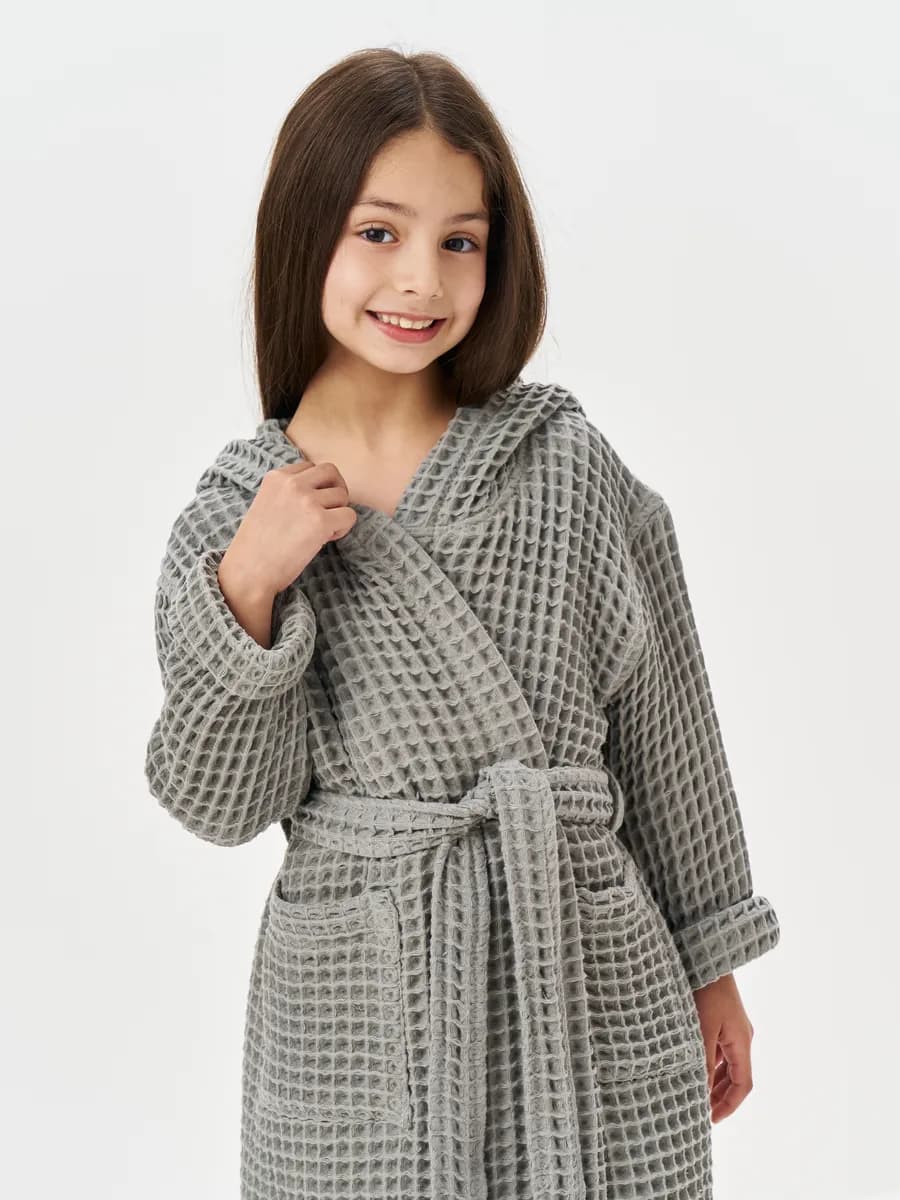 Вафельный халат для девочек