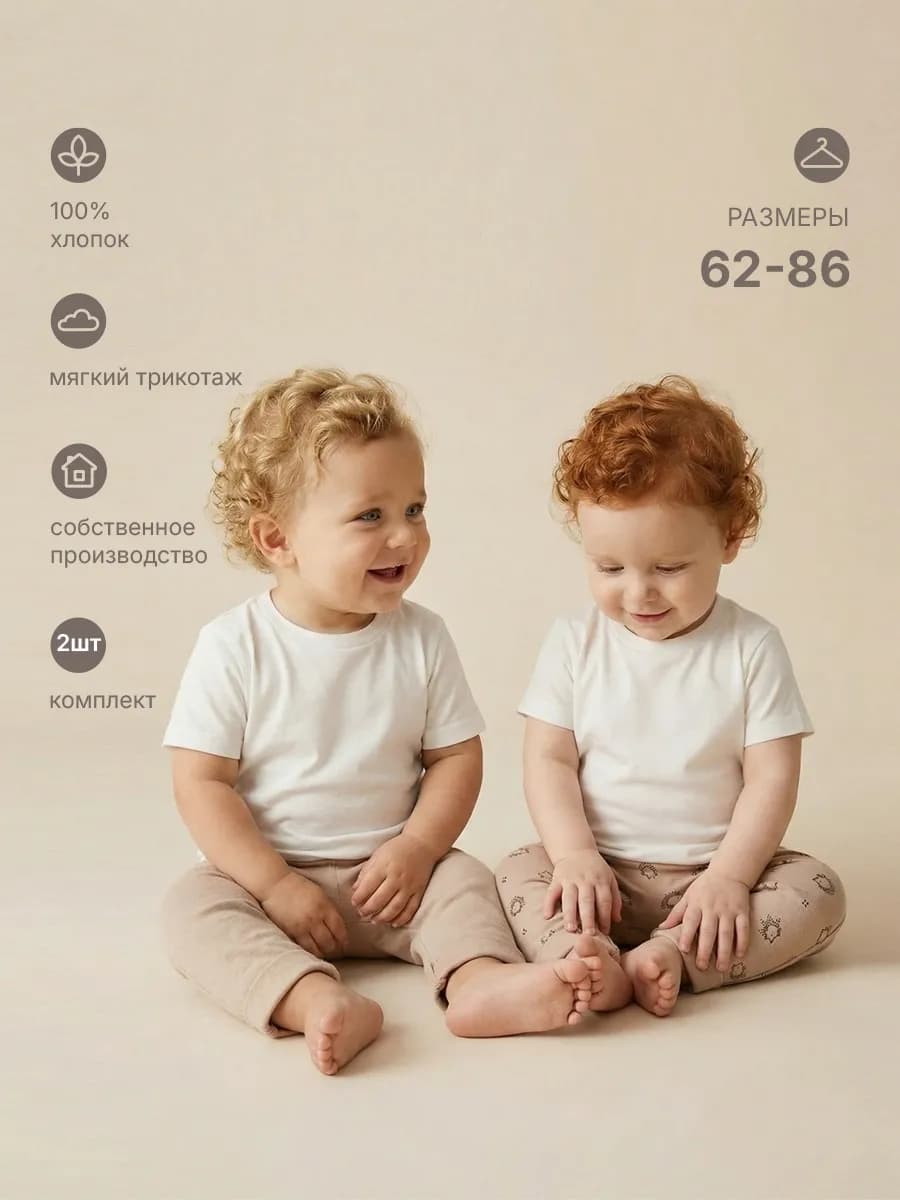 Штанишки для новорожденных 2шт