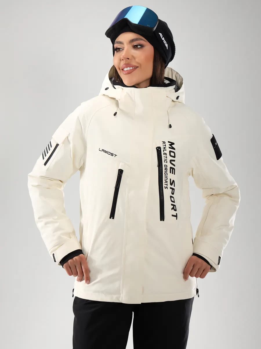 Куртка горнолыжная удлиненная с капюшоном