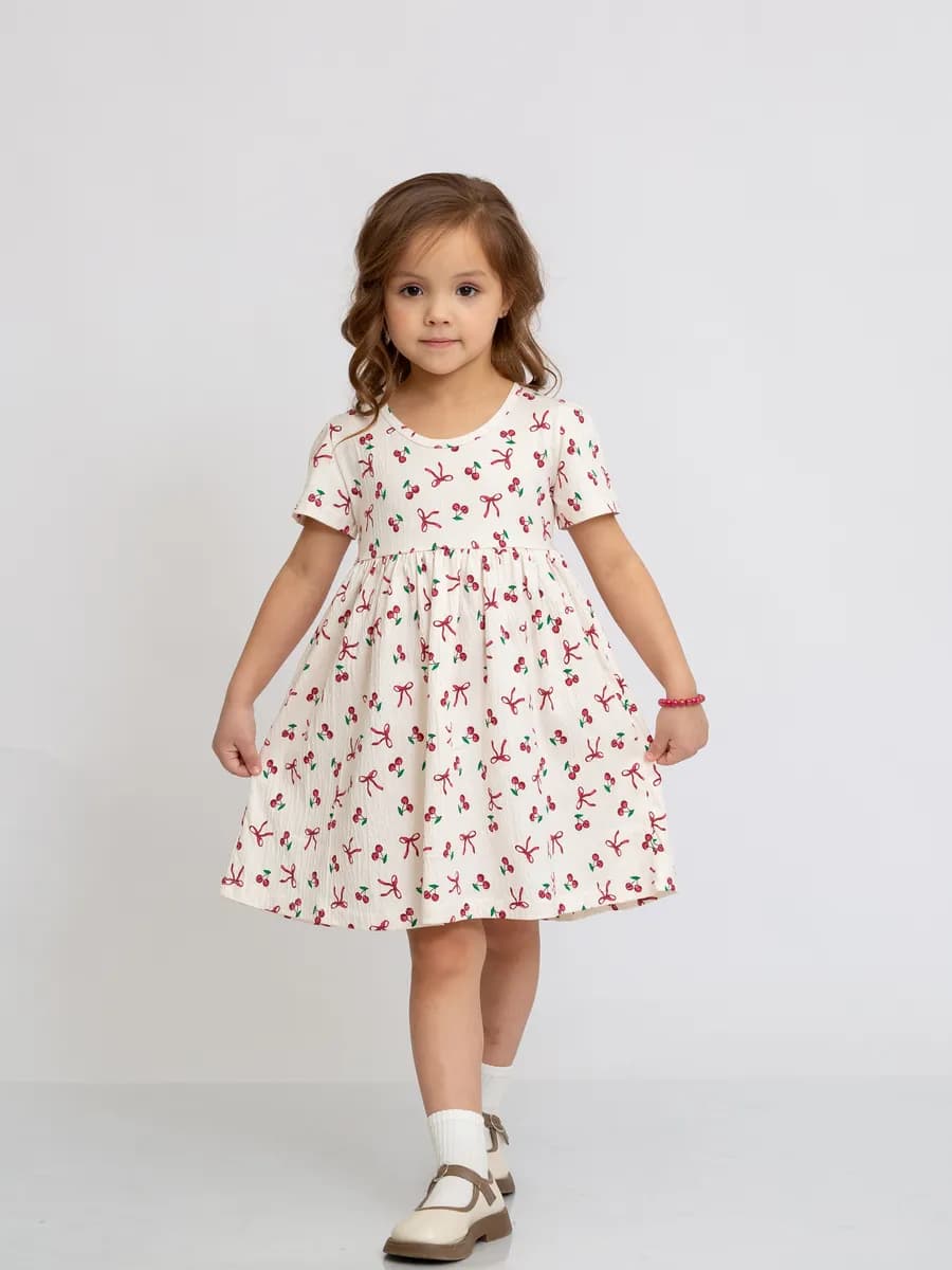 Платье трикотажное в садик