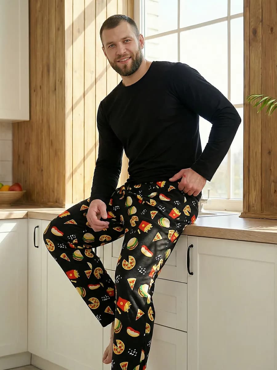 Пижама со штанами хлопок домашняя