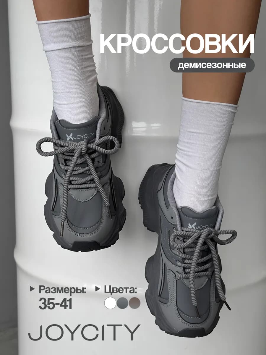 Кроссовки демисезонные спортивные серые