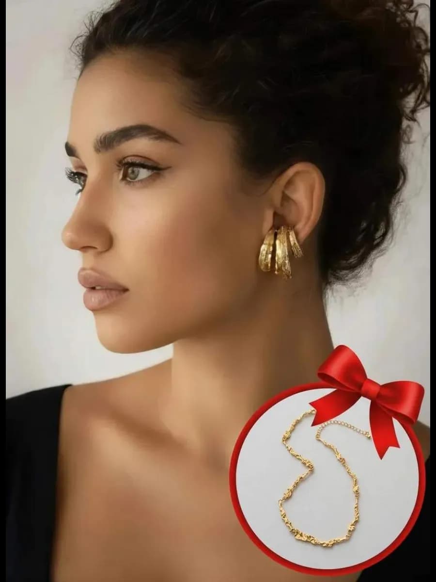 Серьги бижутерия крупные объемные вечерние колье в подарок