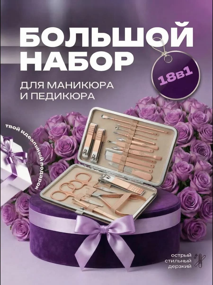Профессиональный набор для маникюра и педикюра женский, пода…