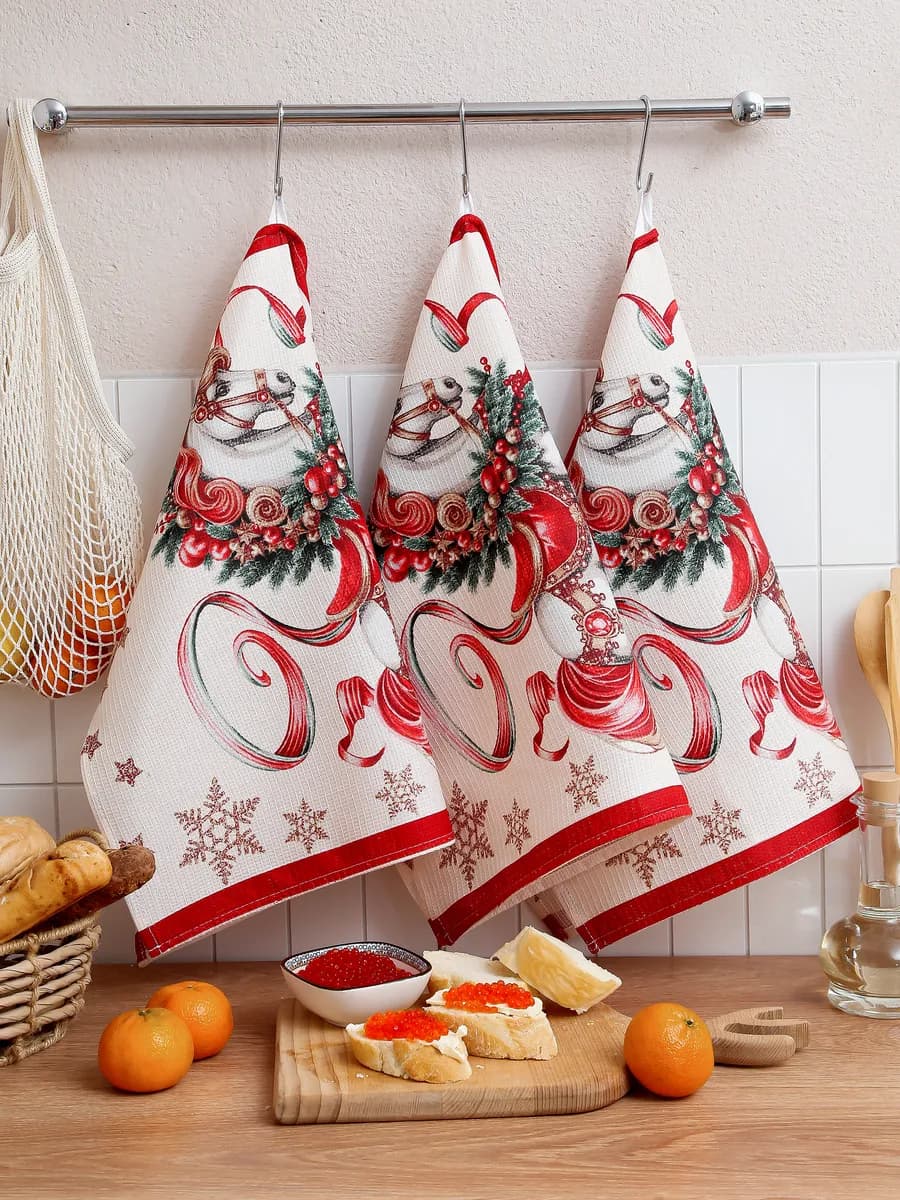 Полотенце кухонные набор на Новый Год 2026