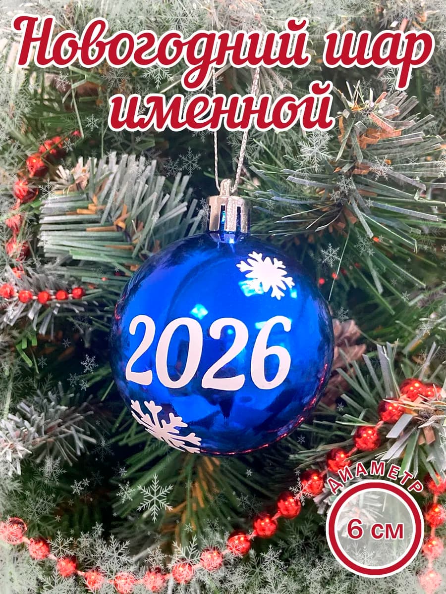 Шар елочный 2026 год