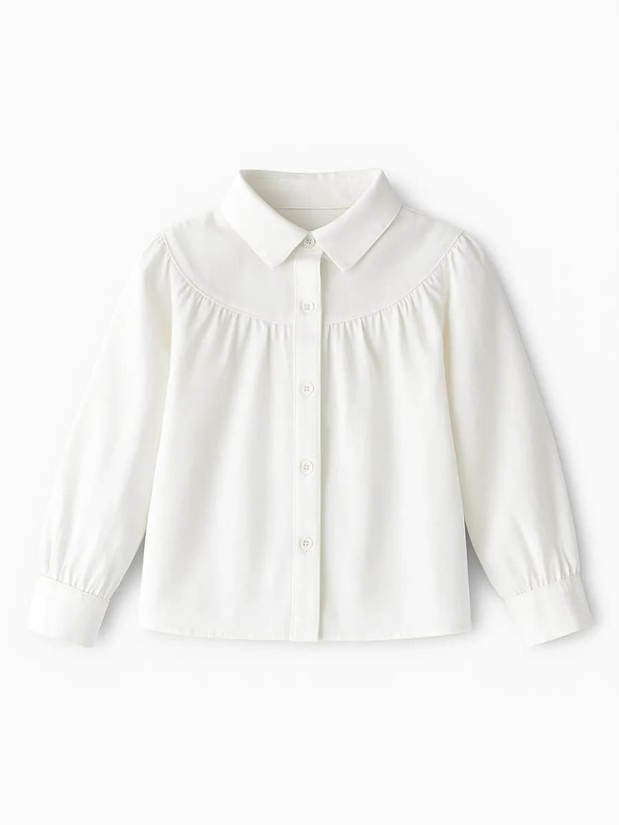 Блузка белая с длинными рукавами