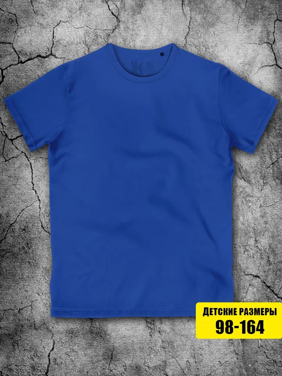 Синяя футболка для мальчика для девочки на физкультуру