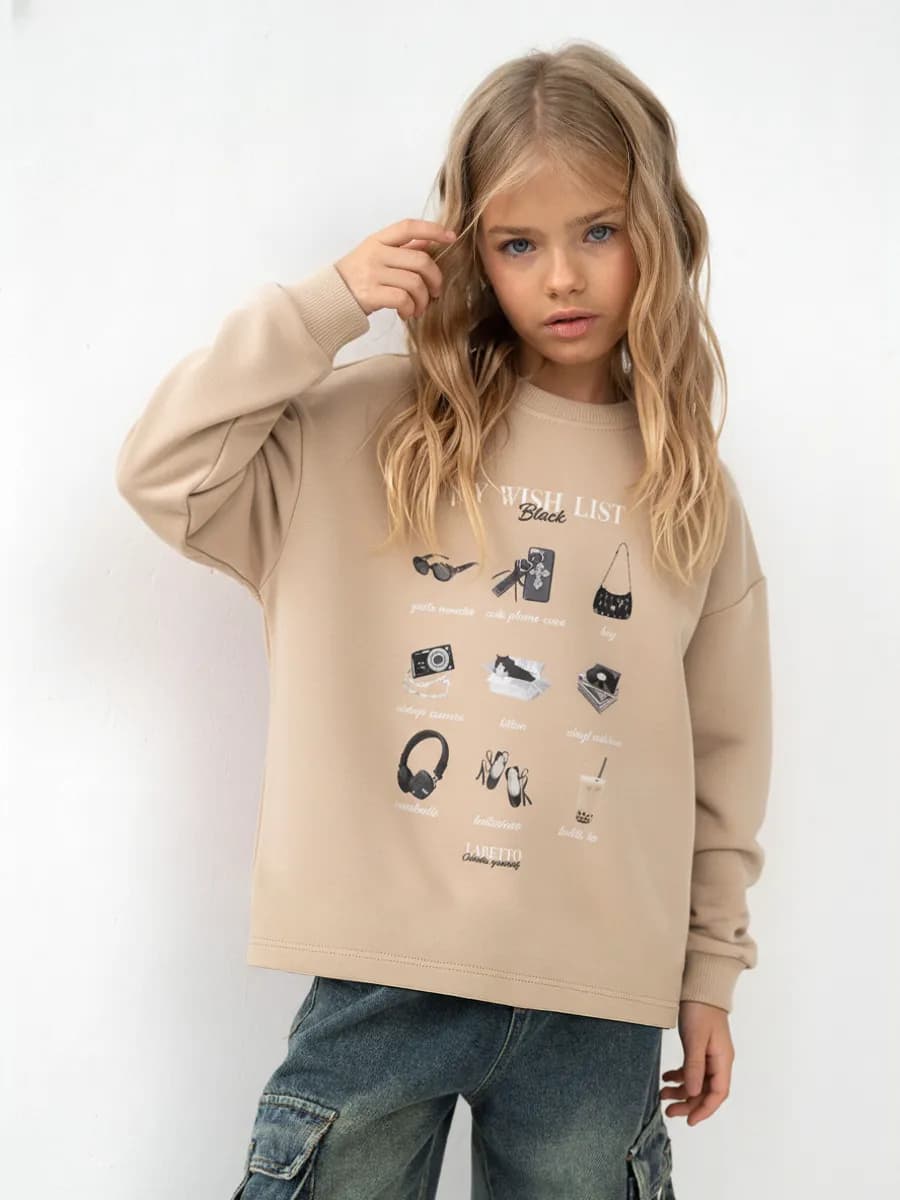 Праздничный свитшот для девочки