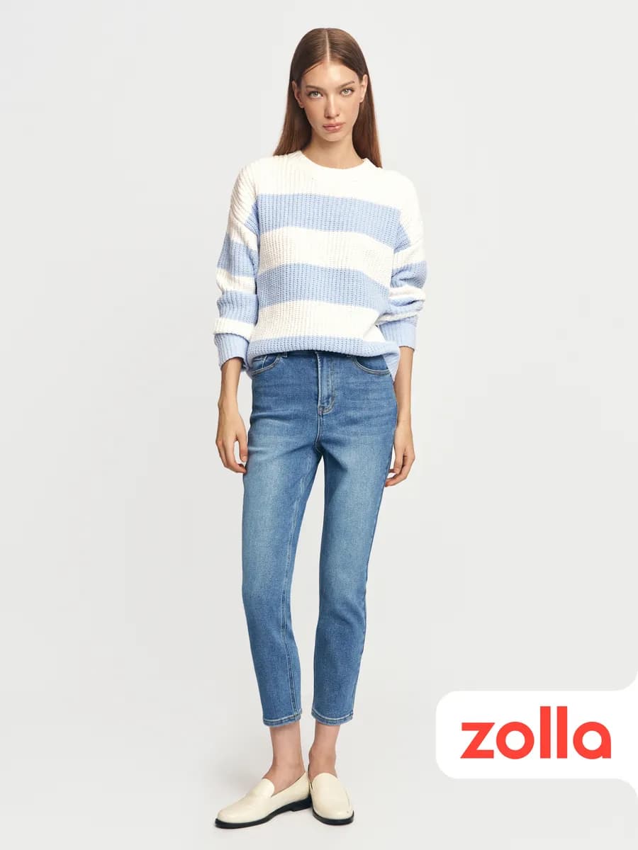 Женские джинсы Slim с высокой посадкой