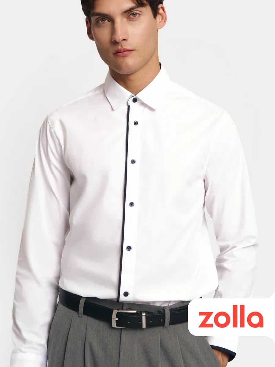 Мужская рубашка с длинным рукавом