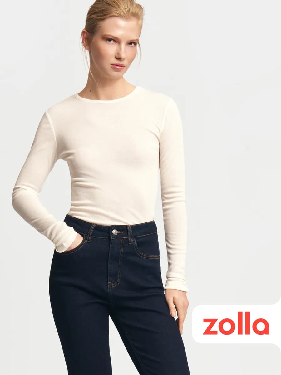 Женский трикотажный лонгслив