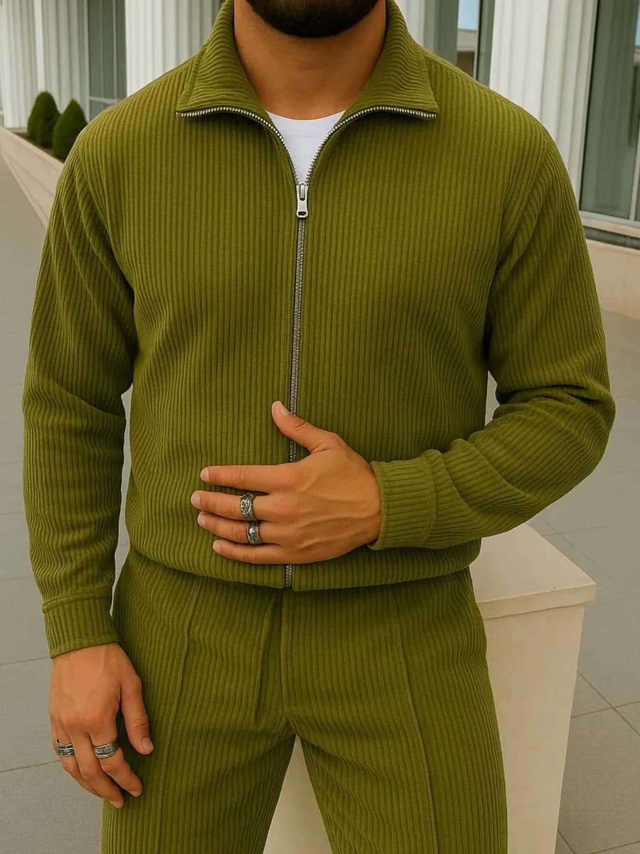 Спортивный костюм теплый вельветовый old money