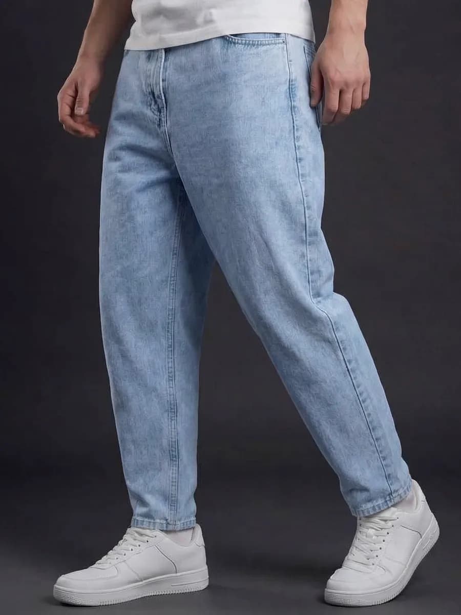 Джинсы бананы широкие