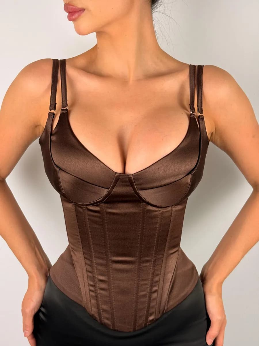 Корсет вечерний утягивающий с двумя лямками