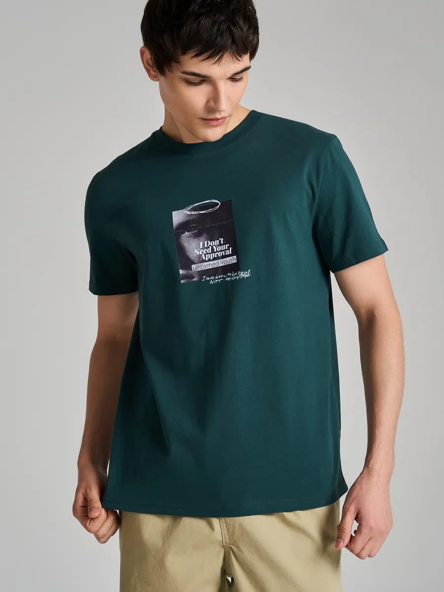 Футболка из хлопка с принтом