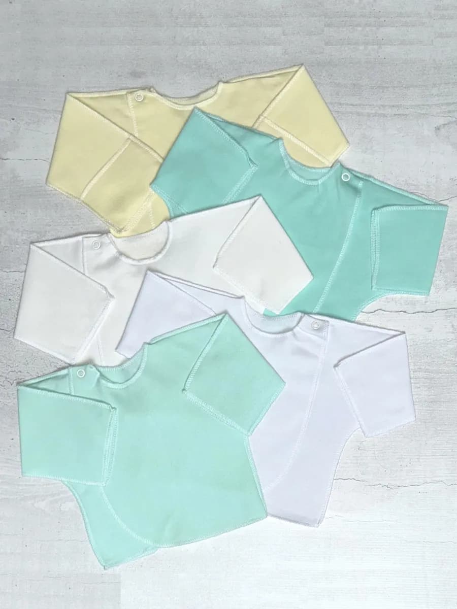 Набор теплых футерных распашонок на кнопке