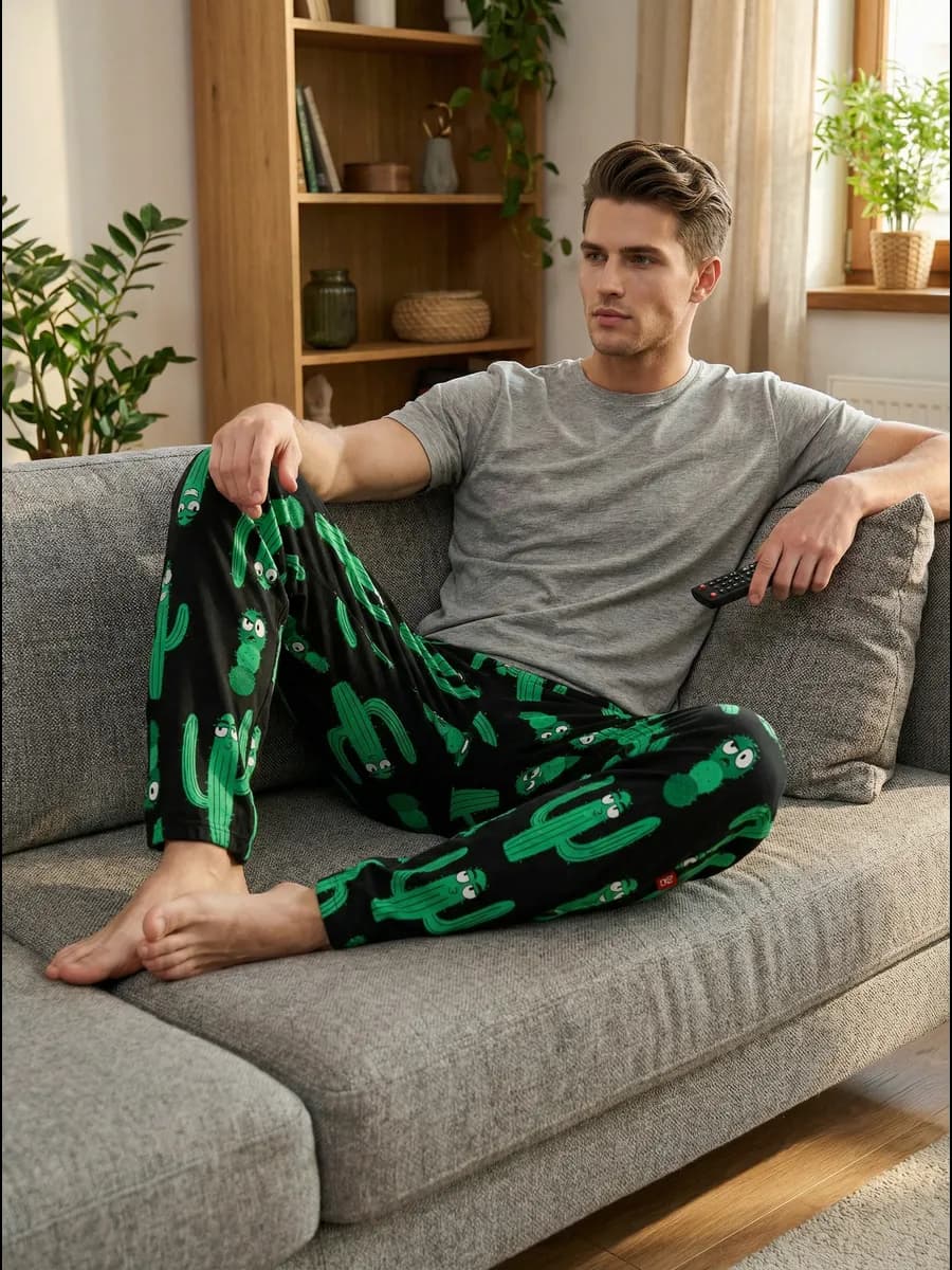 Брюки домашние прямые мужские