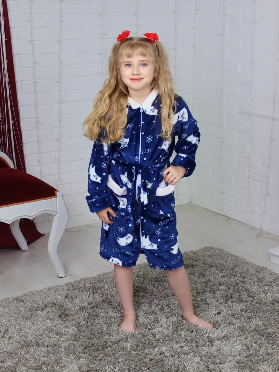 Халат банный махровый для детей